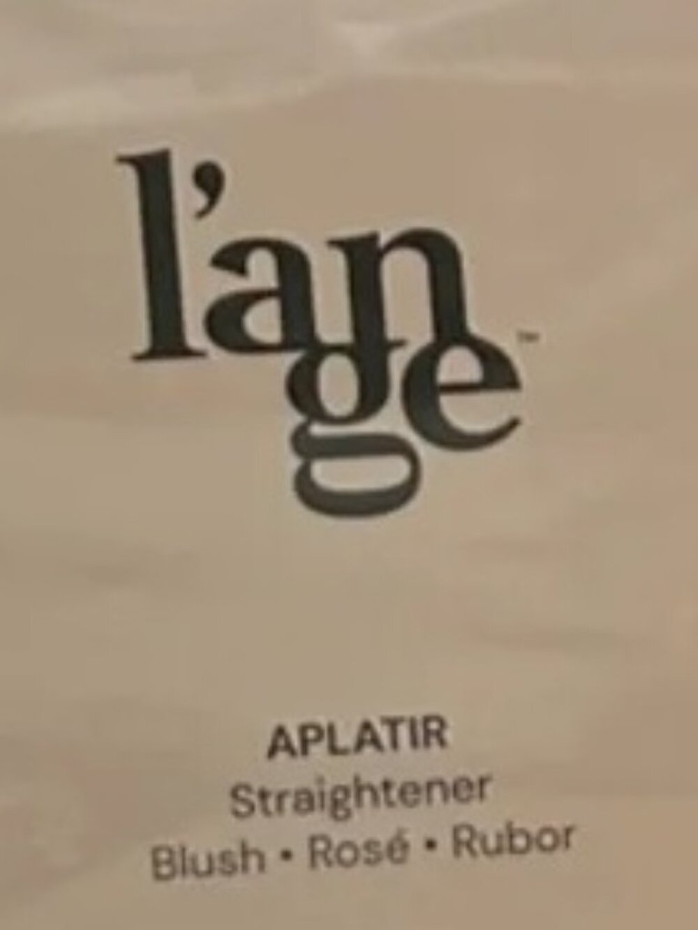 Lange APLATIR Blush Pink Hair Straightener - BNIB Never Used